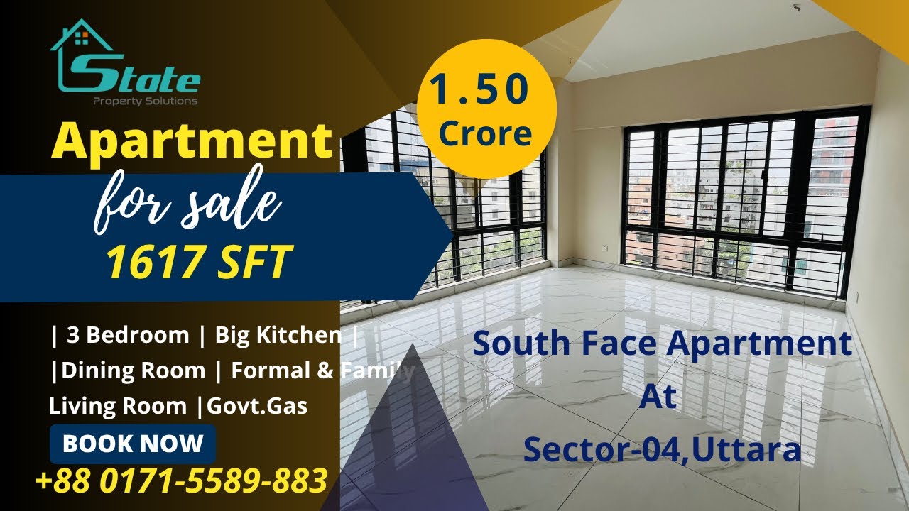 South Facing Flat Sale in Sector-04,Uttara | Ready Apartment Sale at Uttara with Best Price