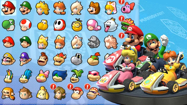 Mario Kart 8 Deluxe - Mario vs Luigi vs Peach vs Daisy use Superstar in every Races
