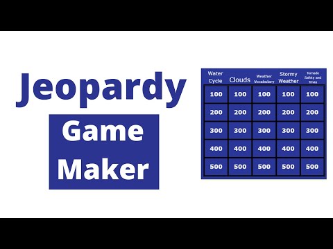 Jeopardy Game Maker