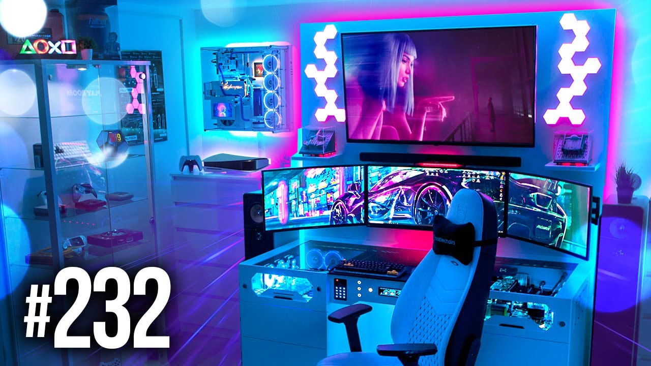 Room Tour Project 232  - BEST Desk \u0026 Gaming Setups!