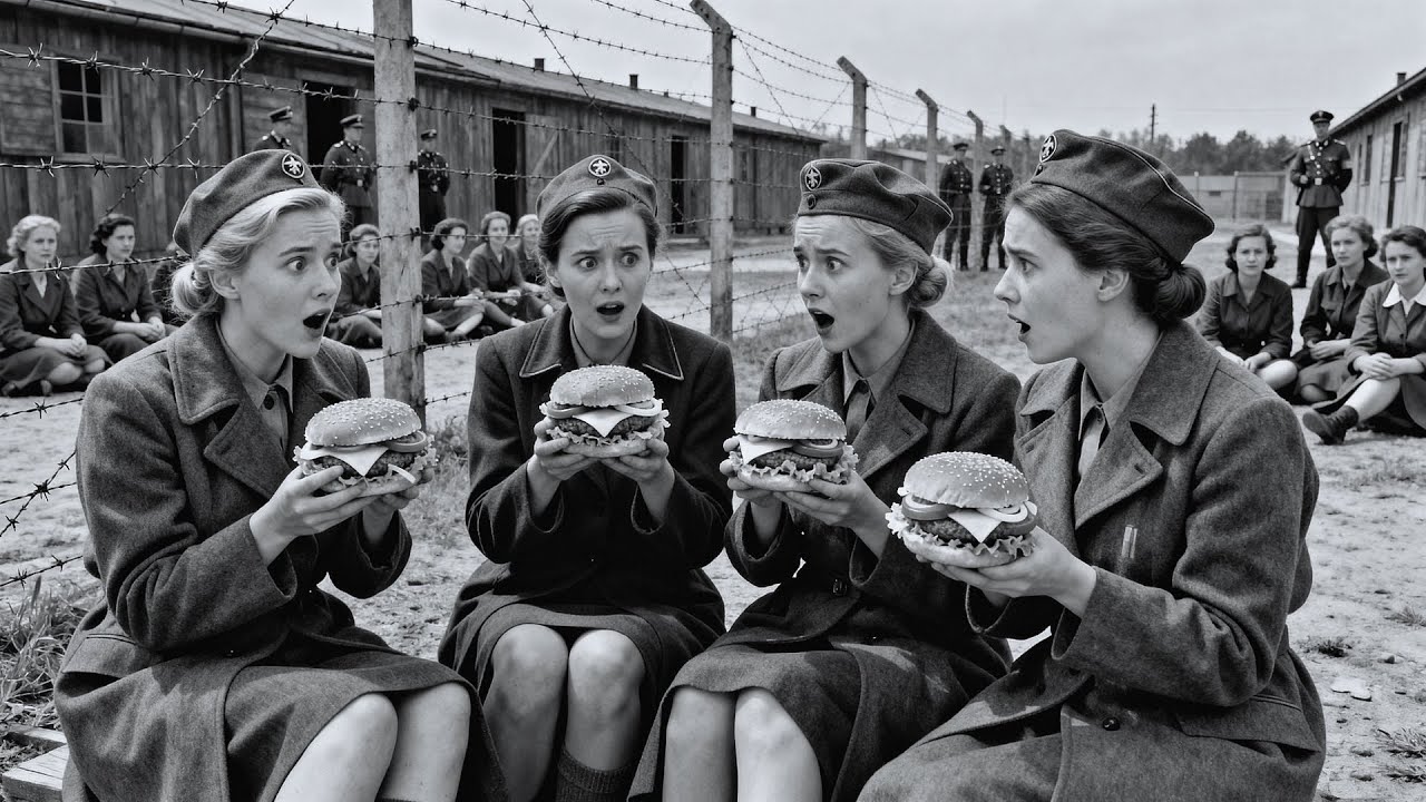 German Women POWs Couldn't Believe the Taste Of "Liberty Steak" Burger - YouTube
