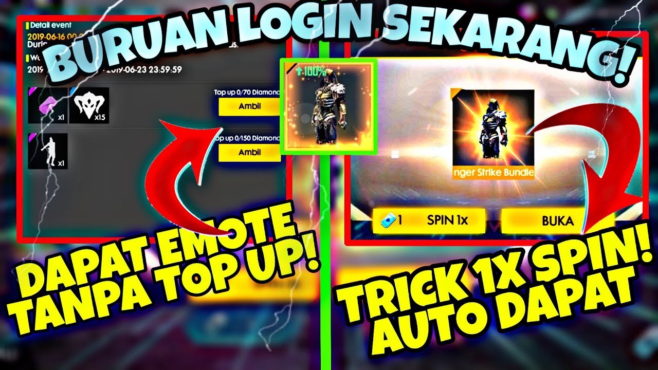 TRICK 1X Klik! Langsung Dapat dan Emote GRATIS! Tanpa Top  