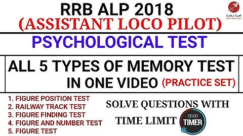 MEMORY TEST | ALL 5 TYPES | PRACTICE TEST WITH TIMER | ALP CBT 3 | PSYCHOLOGICAL TEST FOR ALP 2018