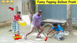 Crazy Popping Balloon Prank - Tyre Puncture Prank with Popping Balloons Blast !!@Bidik Prank