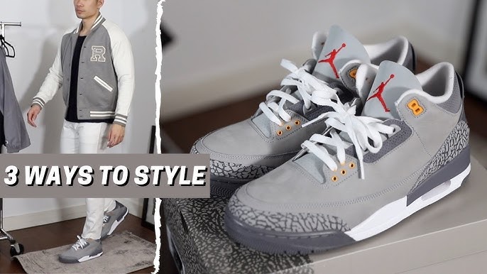 How To Style Air Jordan 3 Cool Grey Sneakers Style Review Outfits Youtube