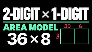 How to Multiply 2-Digit by 1-Digit Numbers | Area Model | Ms. C Solves
