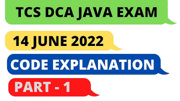 TCS ELEVATE WINGS1 DCA JAVA CODE EXPLANATION 14 JUNE 2022 |tcs wings1 digital capability assessment