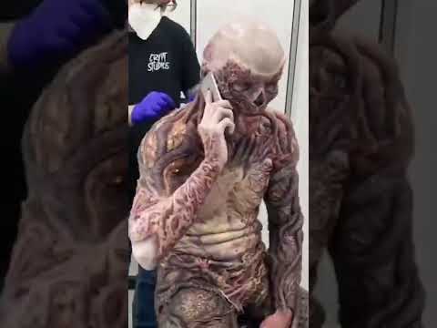 Vecna Makeup Transformation On The Set Of Season 4 #strangerthings