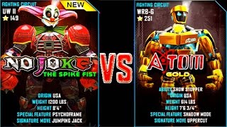 REAL STEEL WRB NO JOKE VS Atom Gold New Robots UPDATE (Живая Сталь)