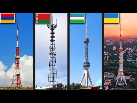 Видео: Высочайшие телебашни каждой страны СНГ (бывшего СССР)