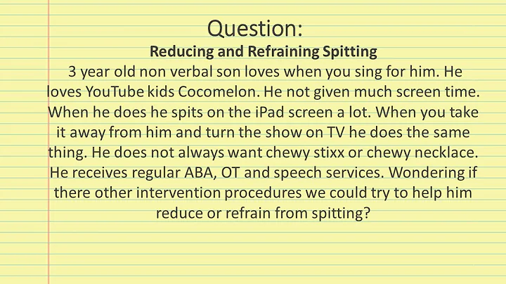 Ask Evelyn Kung: Reducing and Refraining from Spitting