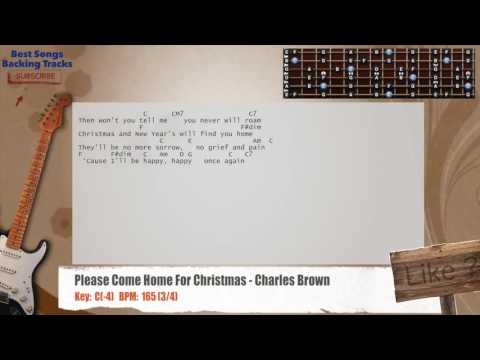 please-come-home-for-christmas---charles-brown-guitar-backing-track-with-chords-and-lyrics