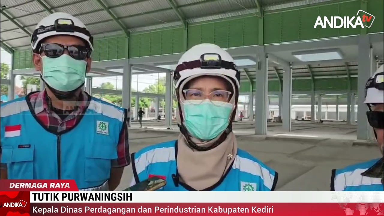 PEMKAB KEDIRI DORONG KONTRAKTOR PERCEPAT PENGERJAAN PASAR NGADILUWIH
