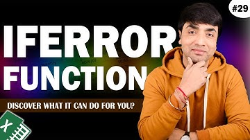 Excel - IFERROR Function | How to use IFERROR formula in excel | Hindi