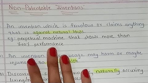 List Of Non Patentable Inventions | Guided by NIPER TOPPER