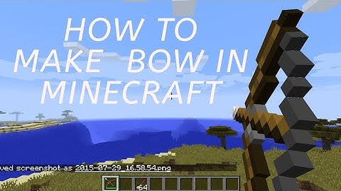 How to make bow in Minecraft | How to make bow in Hindi | bow  recipe