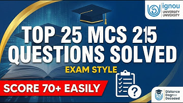 Score 70+ in MCS-215! 🚀 Top 25 Solved Important Questions for IGNOU Exam