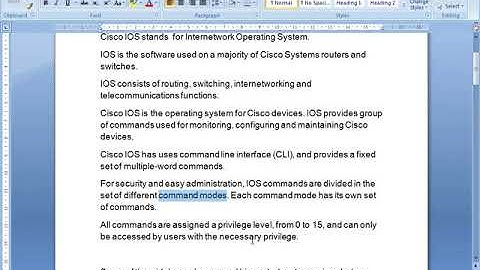 Cisco IOS Introduction part 1
