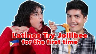 Latinos Try Jollibee for the first time by Pero Like 161,614 views 11 months ago 4 minutes, 22 seconds