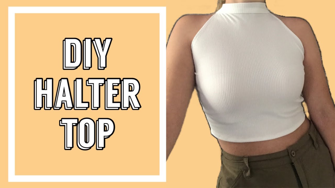 DIY top halter con cuello alto / Julieta Toledo - YouTube