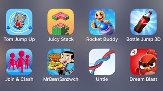 Rocket Buddy, Bottle Jump 3D, Join & Clash, Mr Bean Sandwich, Untie, Dream  Blast - iPad Gameplay screenshot 5