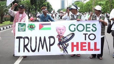 Thousands protest in Jakarta against Trump