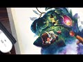 Watercolor illustration,Speed drawing, -수채화 일러스트