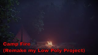 Camp Fire(Remake my Low Poly Project) - Blender Animation