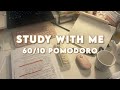 study with me live: 4  hours  (real sounds, no music, 60/10 pomodoro technique) 🌷