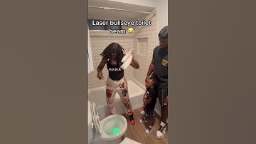 How To Pee Standing Up 101 #Shorts #LaserBullseyeToiletBeam