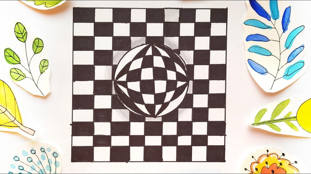 絵画 illusion This Painting Illusion Features An Image With Four Hidden