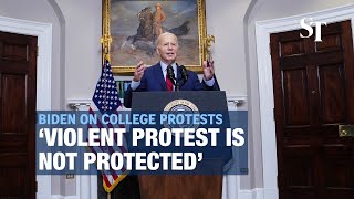 Biden Breaks Silence On College Protests Over Gaza War