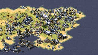 TEam Work ++ Map | Extra hard AI | 7 vs 1 | France vs 7 random | Red Alert 2