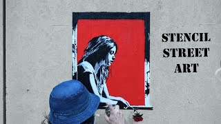 Detailed Street Art - Stencil Painting of "Love & Despair" screenshot 2