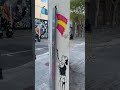 El patriota iza bandera hecha de sangre y de sol – trash art, urban art video, urban art BCN