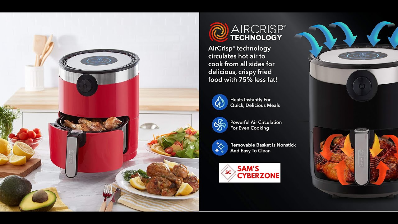 Dash AirCrisp Pro Electric Air Fryer + Oven Cooker with Temperature Control