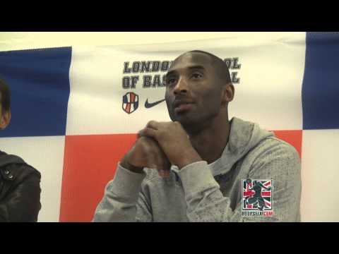 Full Kobe Bryant Interview at London School of Basketball Launch (Kobe Lebron 1 on 1 Question Asked)