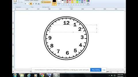 How to make clock drawing in ms paint on computer