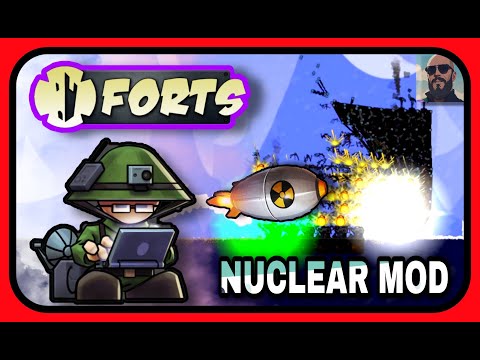 Forts - Мод на ядерное оружие!!! Сносит врага с одного удара!!! Nuclear Mod #forts #фортс