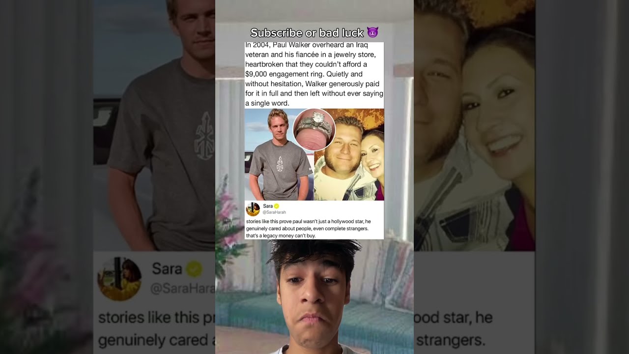 In 2004 Paul Walker Overheard An Iraq Veteran And His Fianc E A Jewelry Store Heartbroken