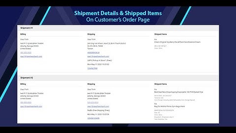 BigCommerce Display Shipment Details and Shipping Tracking