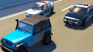 High Speed Police Chases and Roadblock Crashes!  BeamNG Drive Crash Test Compilation Gameplay