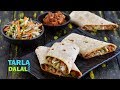 होल व्हीट सलाद रैप (Whole Wheat Salad Wrap) by Tarla Dalal