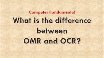 What is the difference between OMR and OCR | OCR vs OMR | #computerfundamentals #youtubevideo