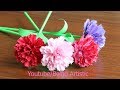 Easy way  to make carnation paper flower   diy  paper craft