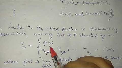 DAA (37): Divide and Conquer- The control abstraction