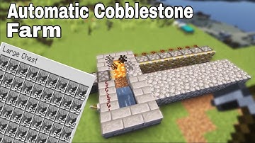Minecraft Automatic Cobblestone Farm | How To Build Cobblestone Farm [ Java 1.21.8 ] ‎⁨@minecraft