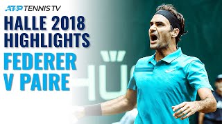 Roger Federer's Great Escape vs Benoit Paire | Halle 2018 Highlights