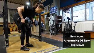 Top Down Bent over Alternating DB Row