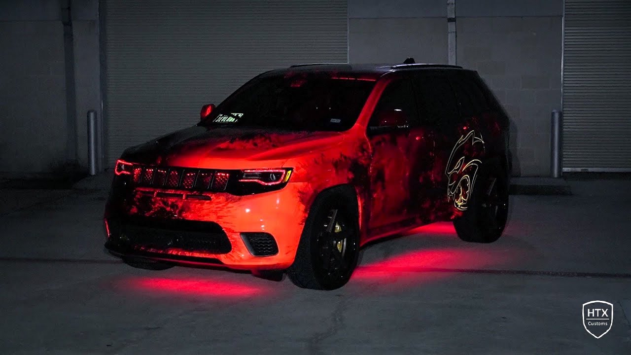 Crazy Custom Srt Track Hawk Reflective Wrap Shot By Troy Valles